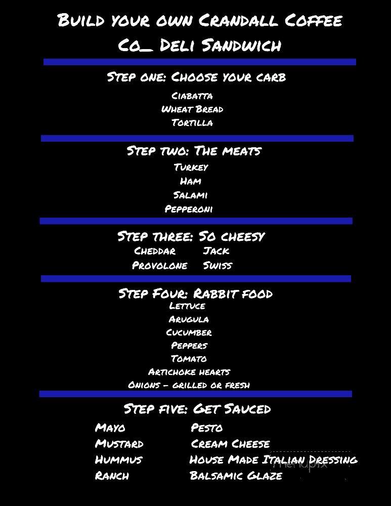 Crandall Coffee Co - Kettle Falls, WA menu_pic