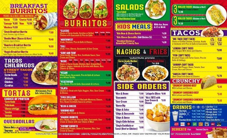 Victorico's Mexican Food - St. Helens, OR menu_pic