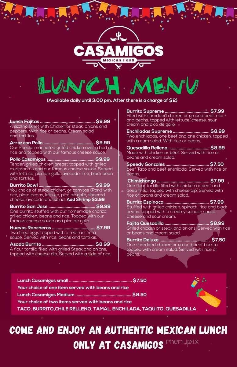 Casamigos Authentic Mexican Restaurant - Norfolk, VA menu_pic