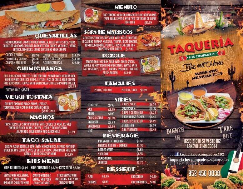 Taqueria los Compadres - Lakeville, MN menu_pic
