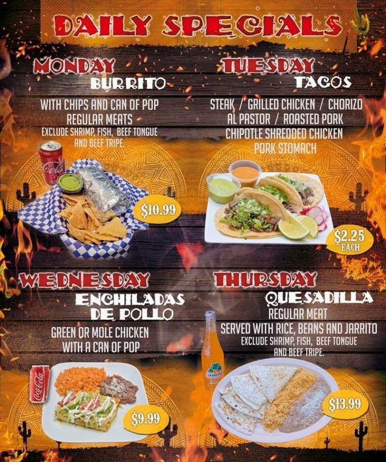 Taqueria los Compadres - Lakeville, MN menu_pic
