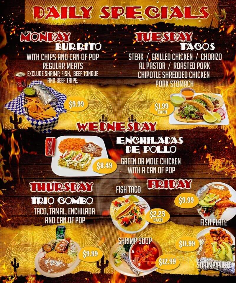 Taqueria los Compadres - Lakeville, MN menu_pic