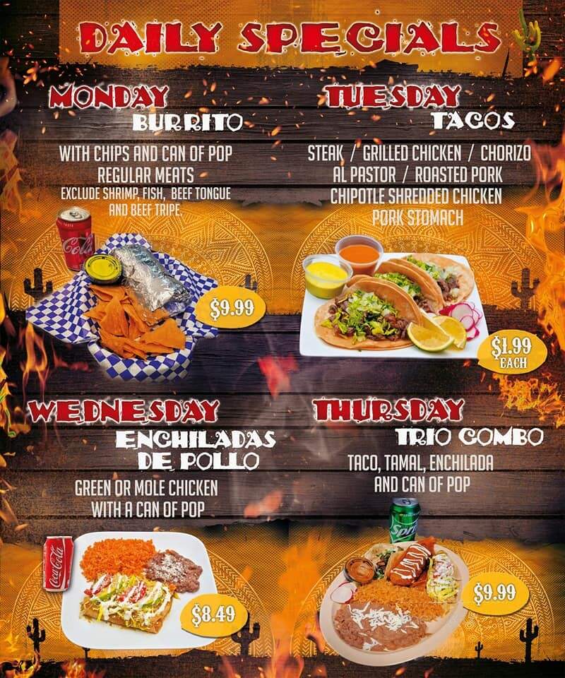Taqueria los Compadres - Lakeville, MN menu_pic