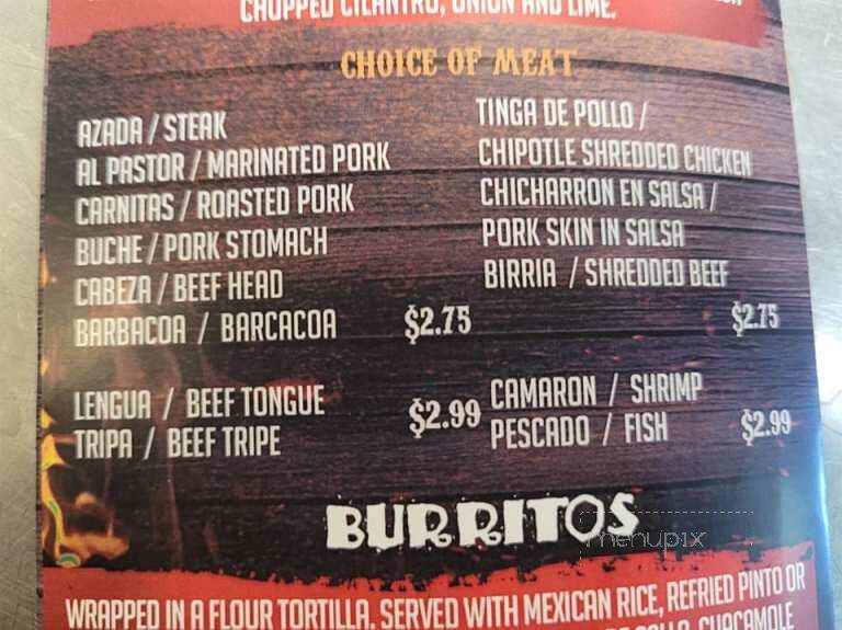 Taqueria los Compadres - Lakeville, MN menu_pic