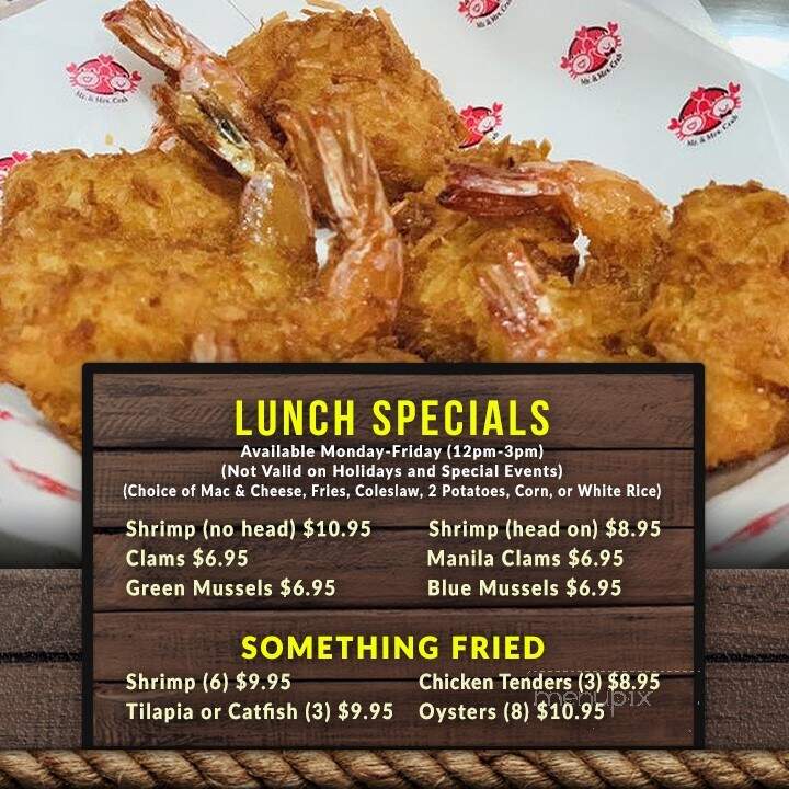 Mr. & Mrs. Crab - Sanford, FL menu_pic