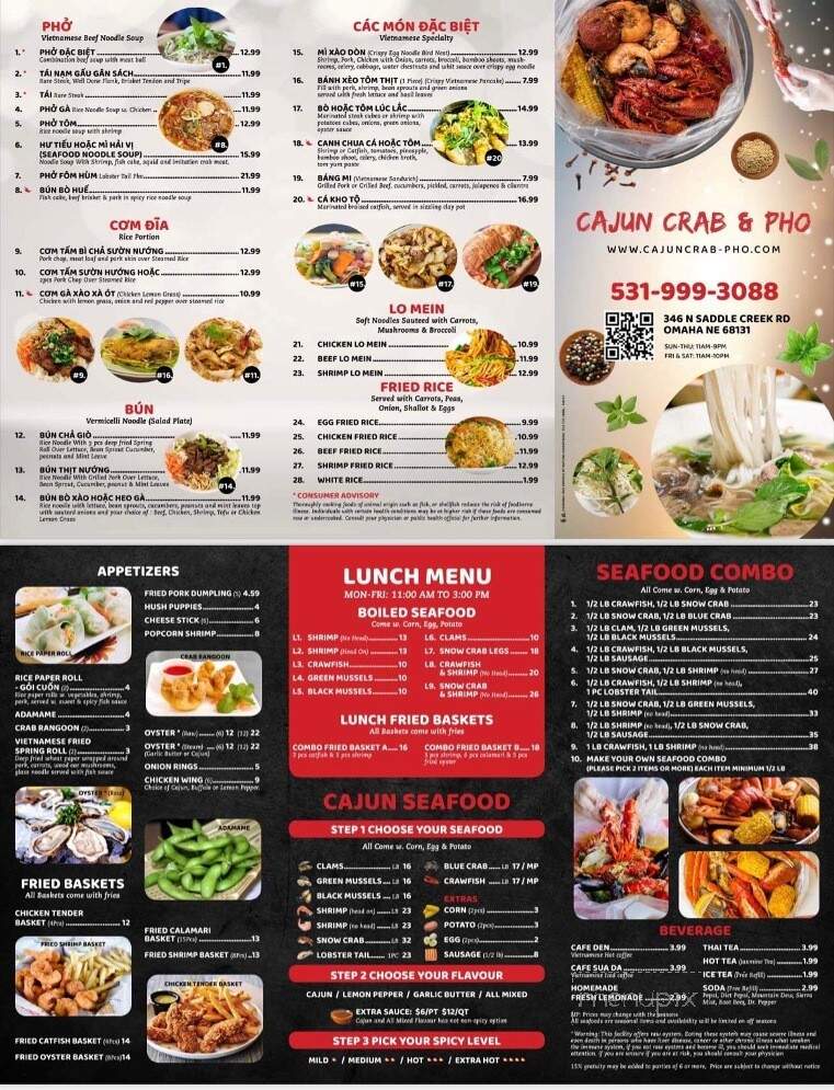 Cajun Crab & Pho - Omaha, NE menu_pic