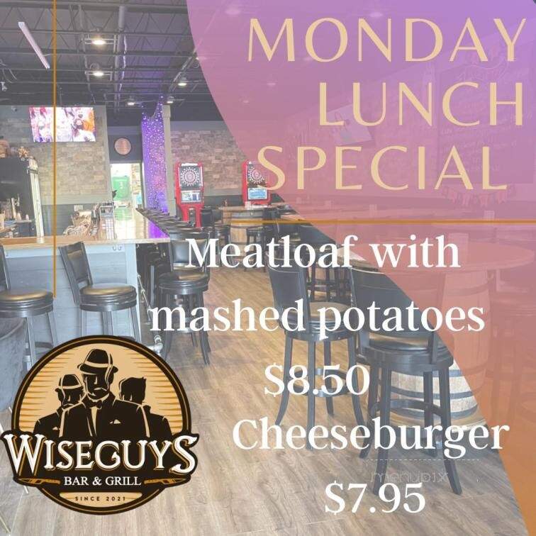 Wiseguys Bar & Grill - Myrtle Beach, SC menu_pic
