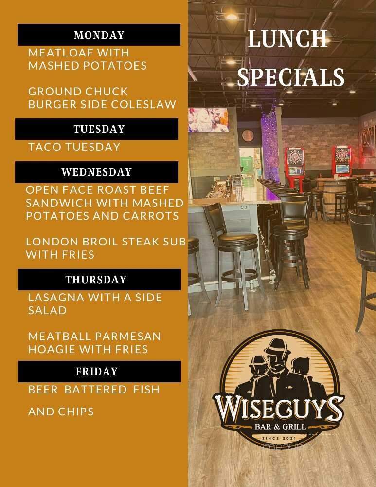 Wiseguys Bar & Grill - Myrtle Beach, SC menu_pic
