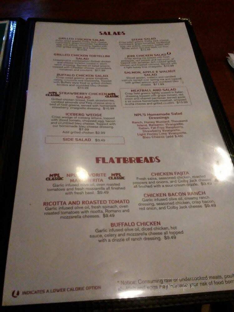 North Park Lounge Murrysville - Murrysville, PA menu_pic