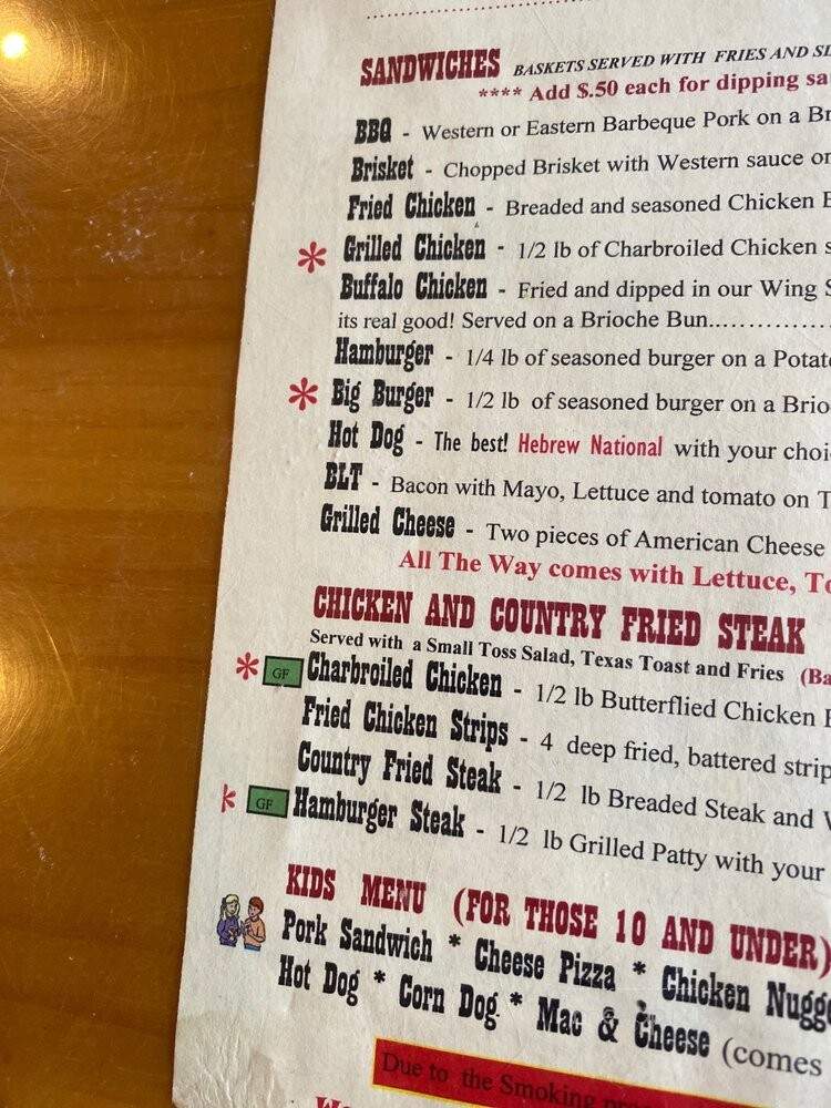 Hawg Wild Bar-B-Que - Pisgah Forest, NC menu_pic