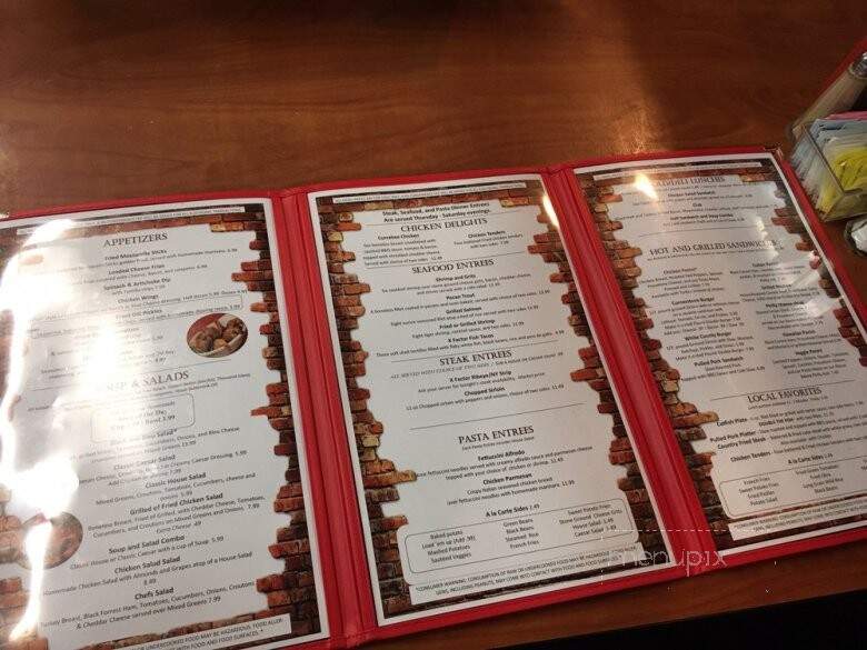 The X-Factor Grill & Cornerstone Restaurant - Toccoa, GA menu_pic