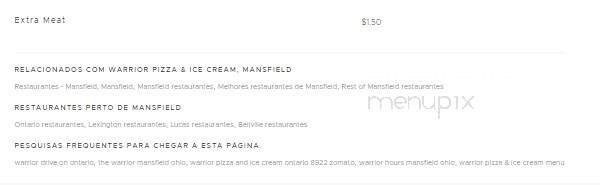 Warrior Drive-In & Pizza - Mansfield, OH menu_pic