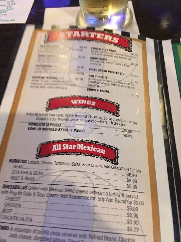Time Out Bar and Grill - Livonia, MI menu_pic