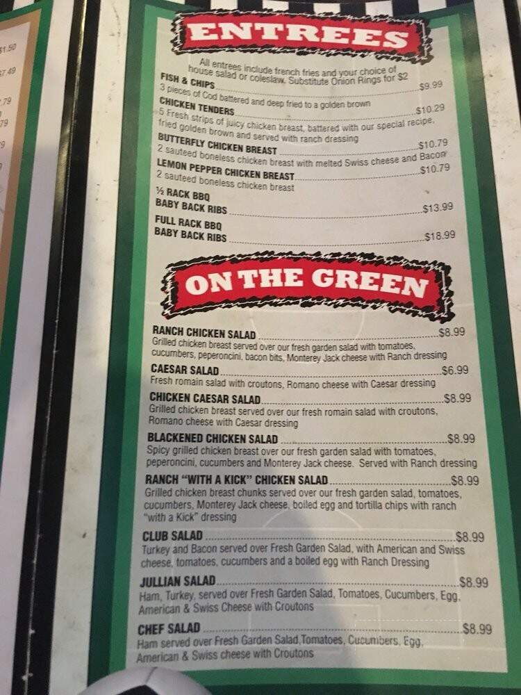 Time Out Bar and Grill - Livonia, MI menu_pic