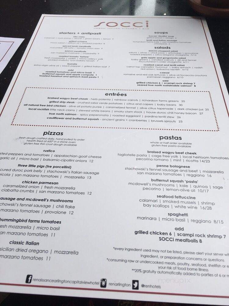 SOCCi - Arlington, VA menu_pic