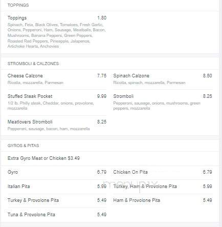 Boardwalk Pizza Gyros - Clearwater, FL menu_pic