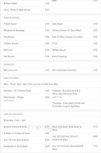 Boardwalk Pizza Gyros - Clearwater, FL menu_pic