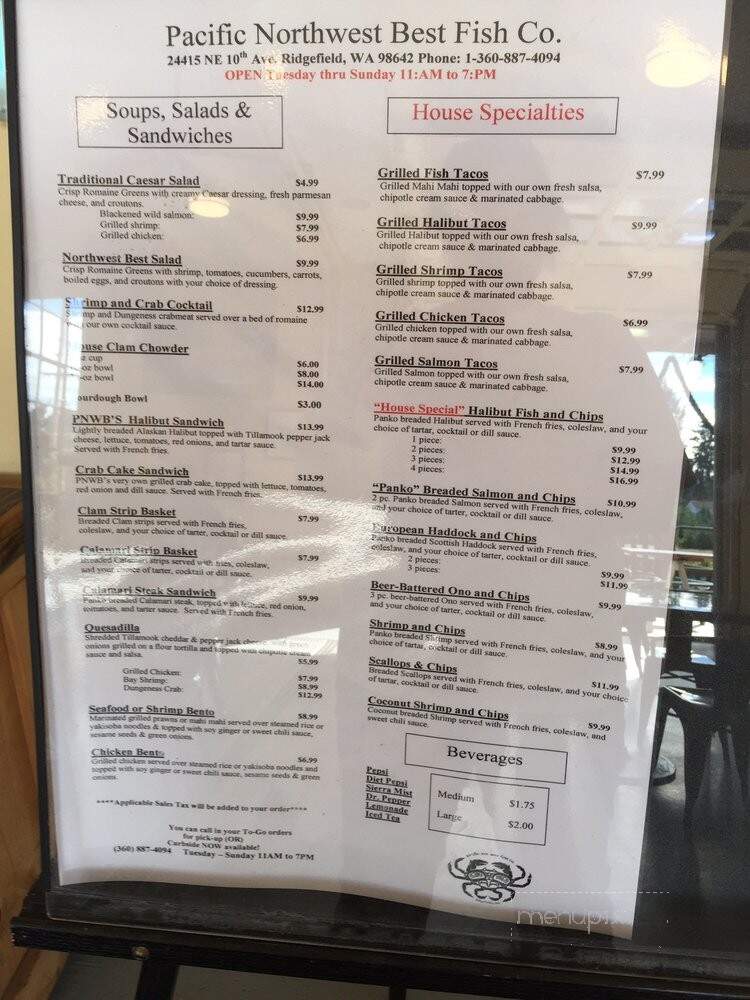 Pacific Northwest Best Fish Co - Ridgefield, WA menu_pic