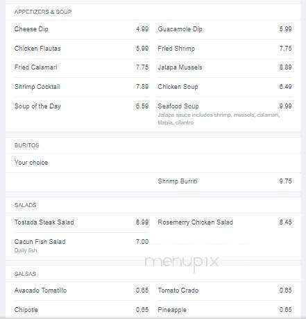 Rio Balsas Taqueria - Cumming, GA menu_pic