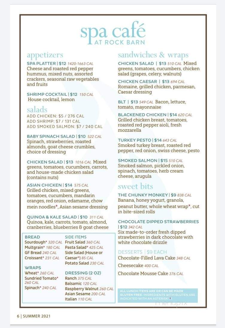 Champs Bistro @ Rock Barn - Conover, NC menu_pic