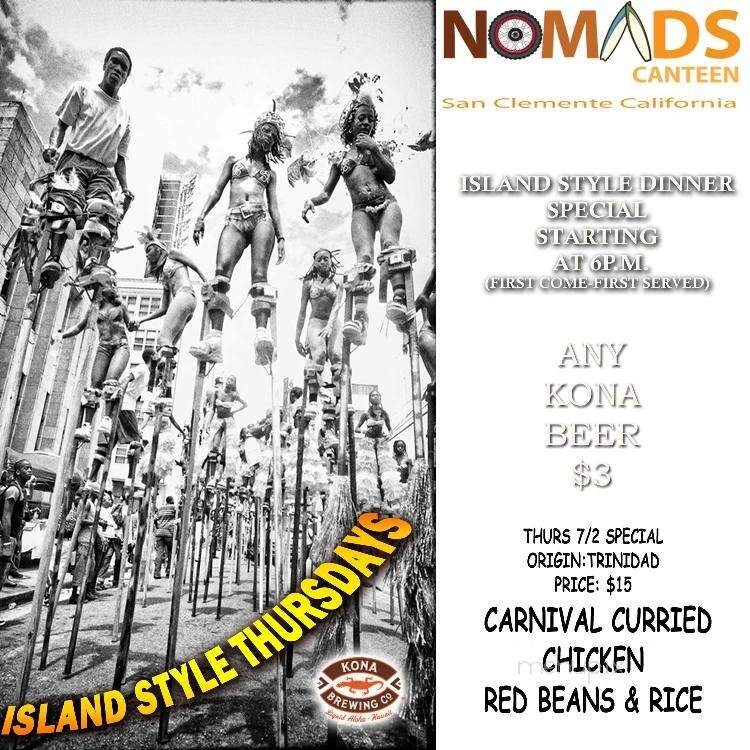 Nomads Canteen - San Clemente, CA menu_pic