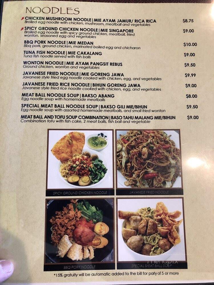Java Bistro - Rancho Cucamonga, CA menu_pic