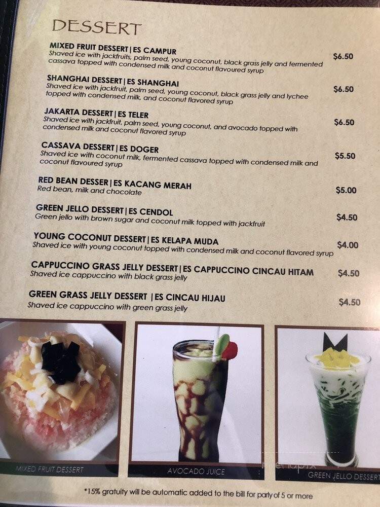 Java Bistro - Rancho Cucamonga, CA menu_pic