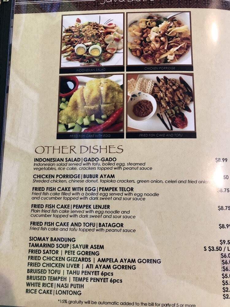 Java Bistro - Rancho Cucamonga, CA menu_pic