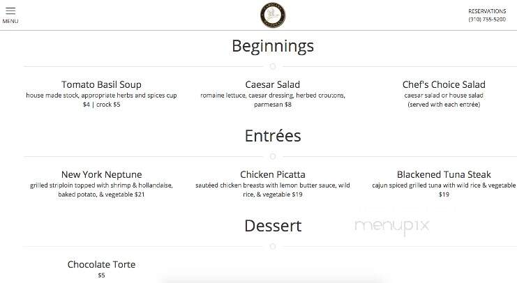 Plantation Grille at Carolina National Golf Club - Bolivia, NC menu_pic