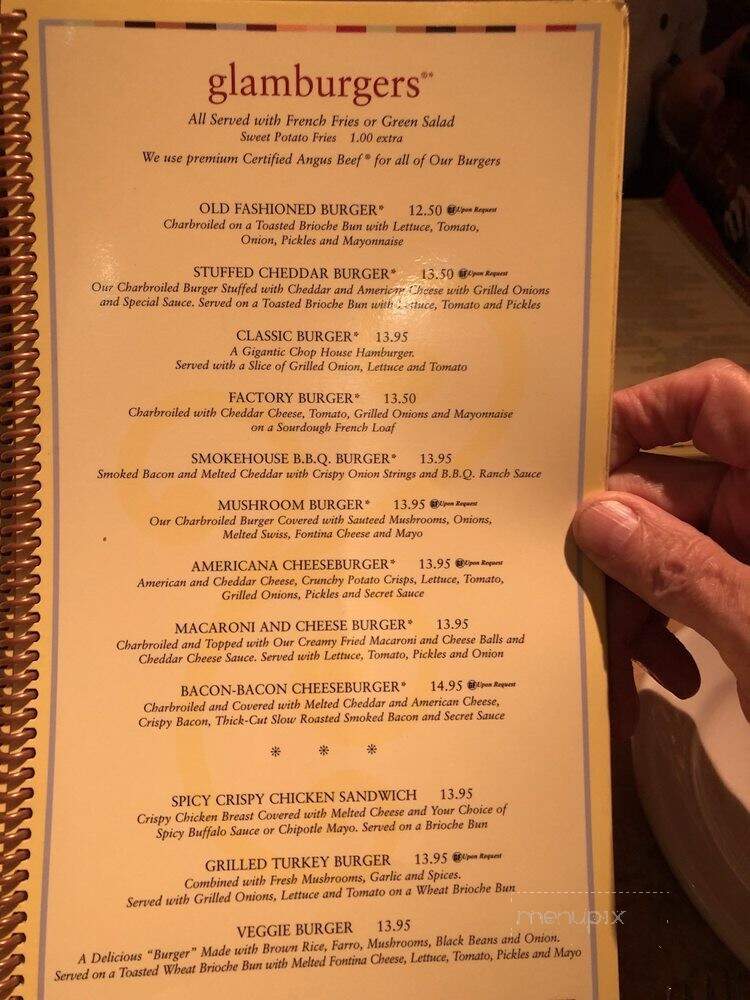 The Cheesecake Factory - Reno, NV menu_pic