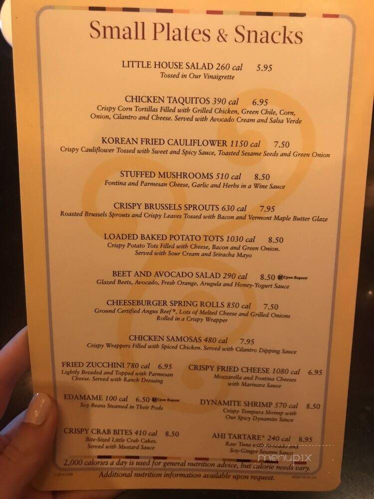 The Cheesecake Factory - Reno, NV menu_pic