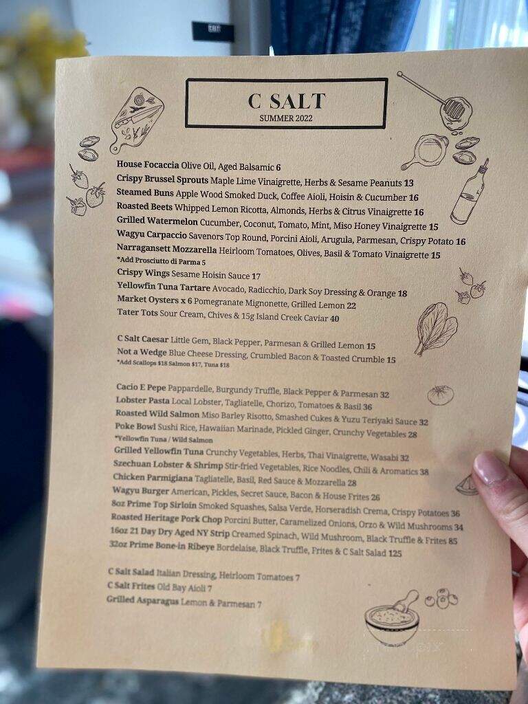 C Salt Wine Bar & Grille - Falmouth, MA menu_pic