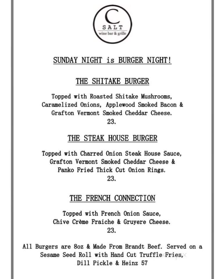 C Salt Wine Bar & Grille - Falmouth, MA menu_pic