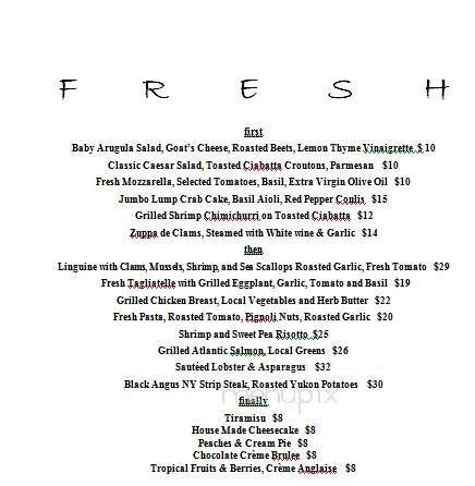 Fresh Bistro - Highlands, NJ menu_pic