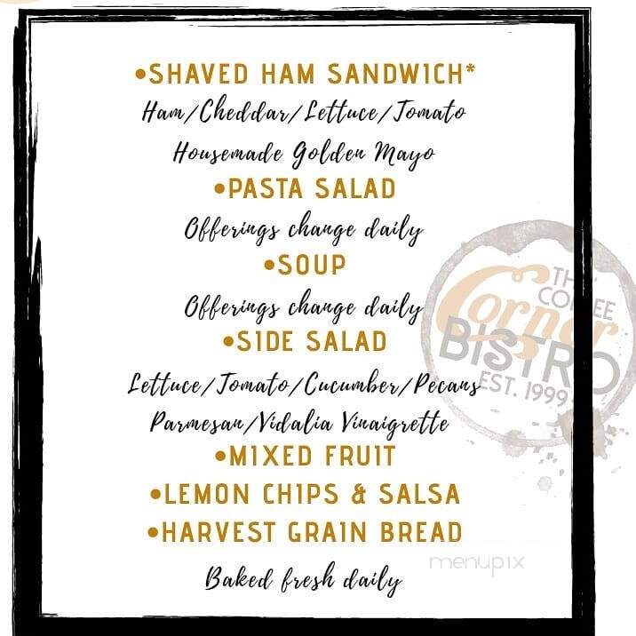 Coffee Corner - Kewaskum, WI menu_pic