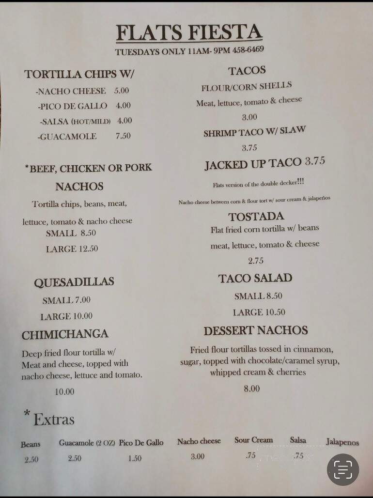 Morenci Pub - Morenci, MI menu_pic