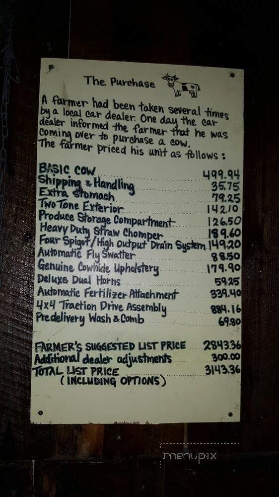 Babe's Chicken Dinner House - Frisco, TX menu_pic