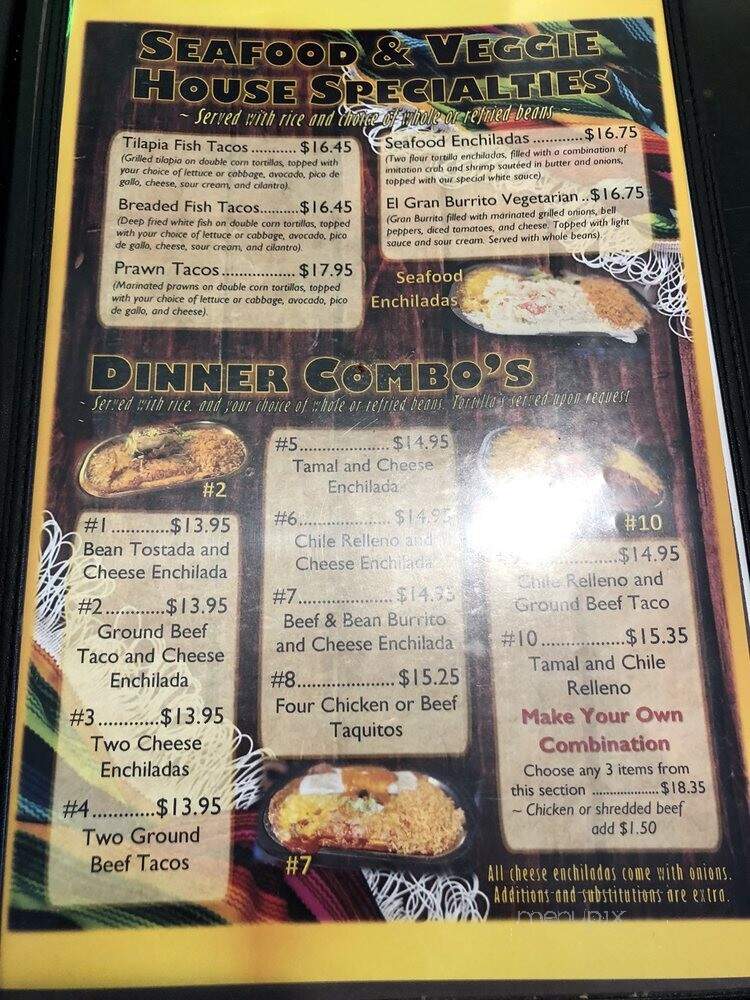 La Rosa Blanca - Folsom, CA menu_pic