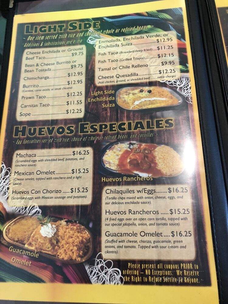 La Rosa Blanca - Folsom, CA menu_pic
