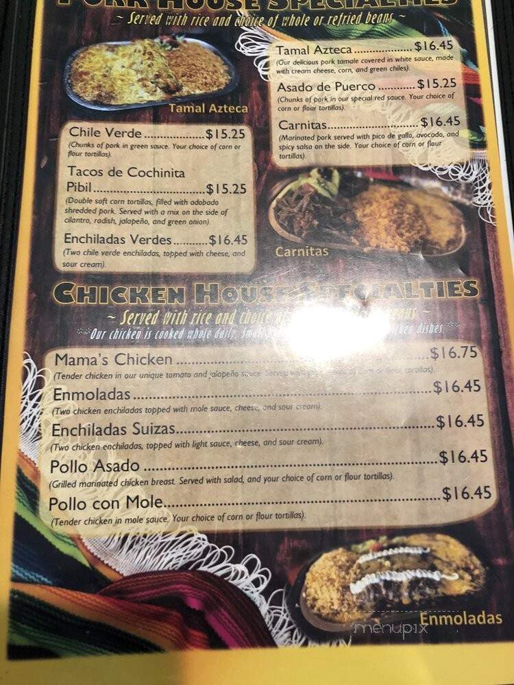 La Rosa Blanca - Folsom, CA menu_pic