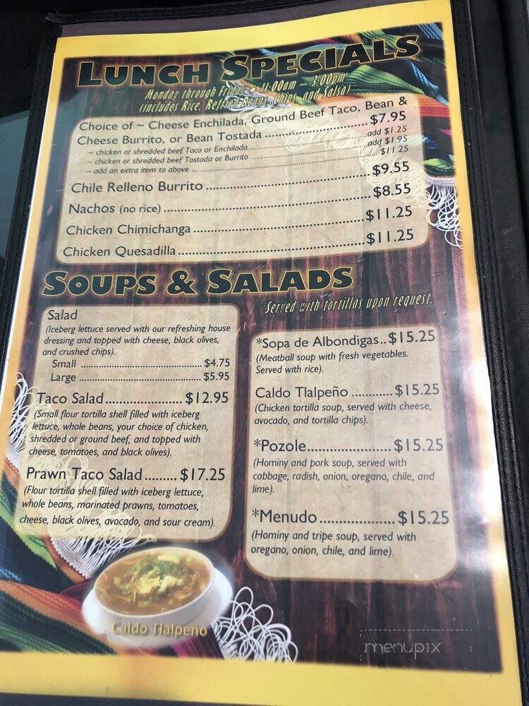 La Rosa Blanca - Folsom, CA menu_pic