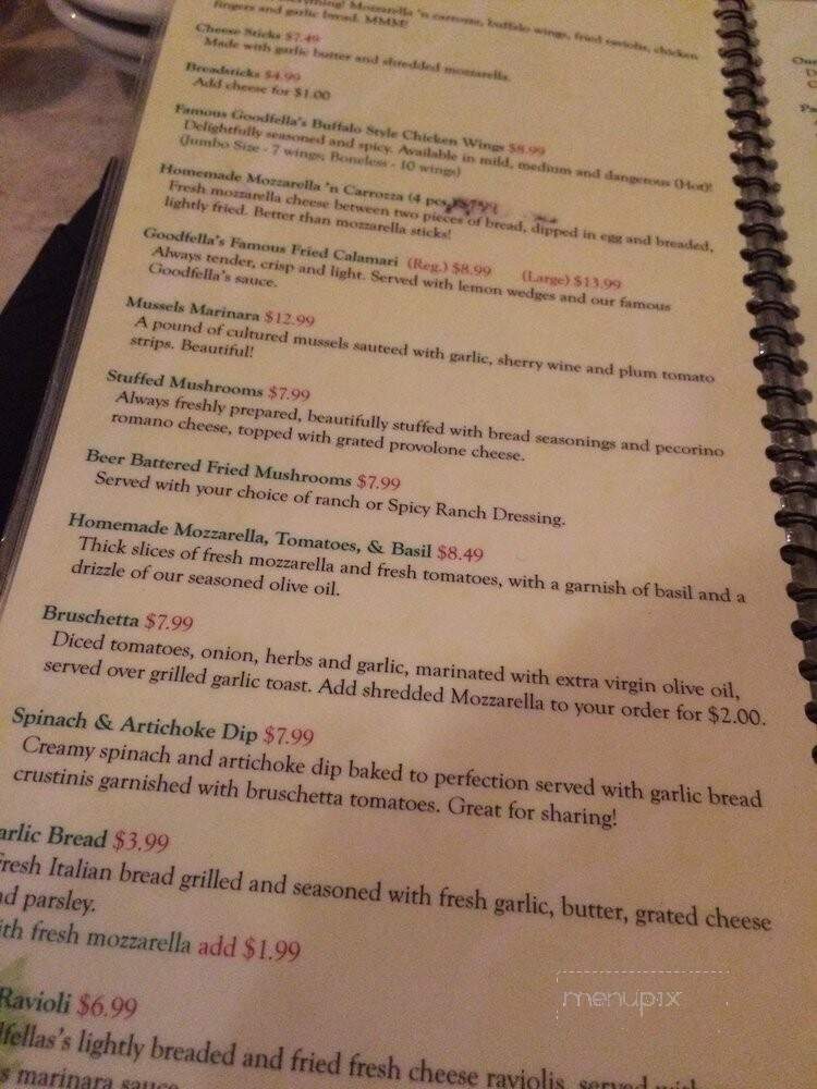 Goodfella's Brick Oven Pizza - McCordsville, IN menu_pic