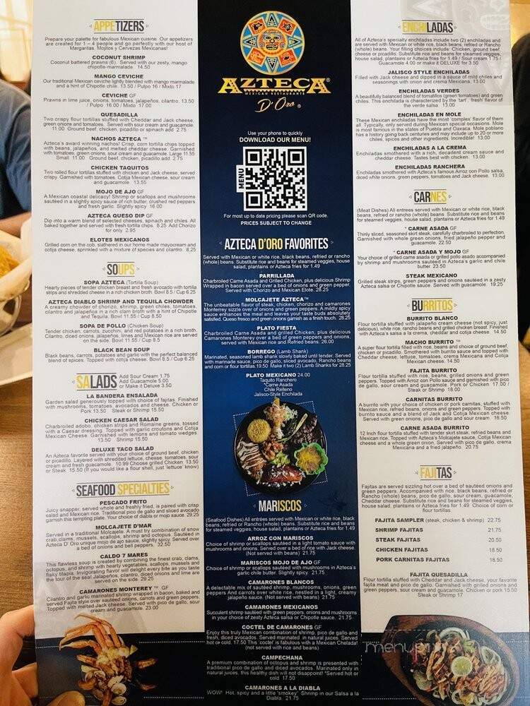 Azteca D'Oro - Winter Haven, FL menu_pic