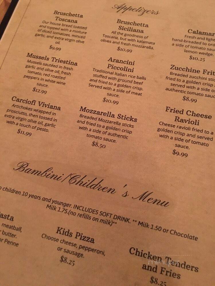 Francesco's Ristorante Italiano - Williamsburg, VA menu_pic