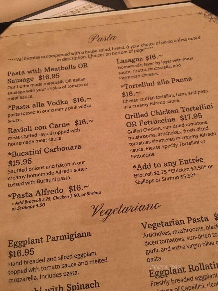 Francesco's Ristorante Italiano - Williamsburg, VA menu_pic
