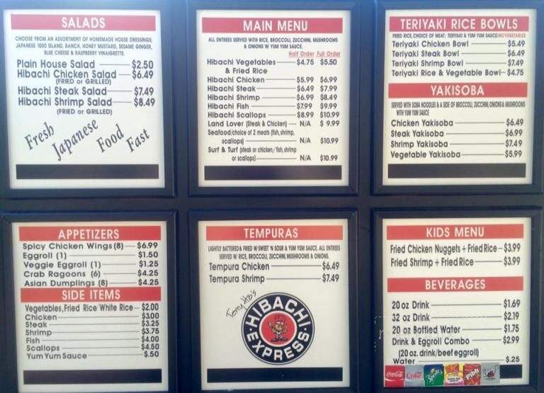 Hibachi Express - Valdosta, GA menu_pic