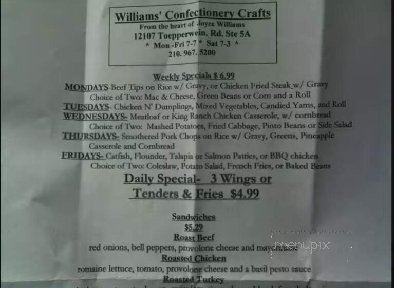 Williams' Confectionery Crafts - San Antonio, TX