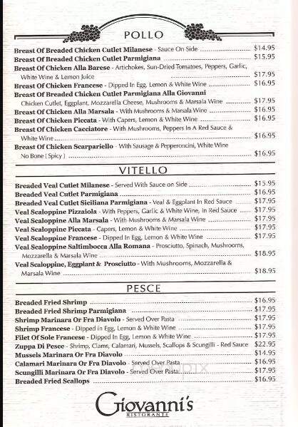 Giovanni's - Palm Beach Gardens, FL menu_pic