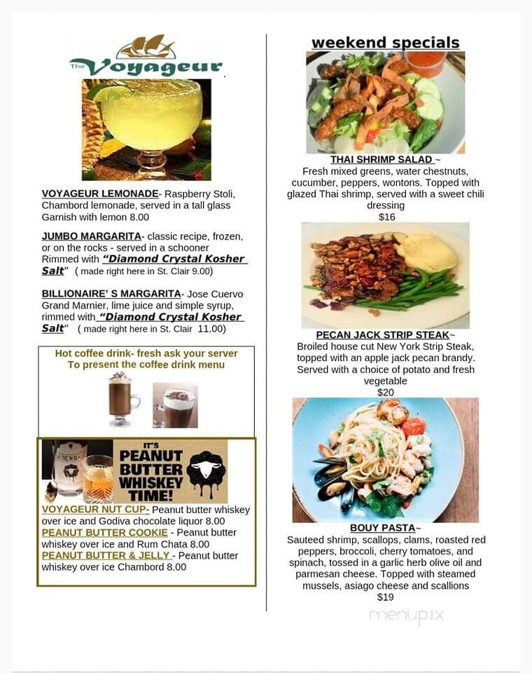 Voyageur - St Clair, MI menu_pic