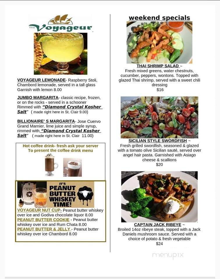 Voyageur - St Clair, MI menu_pic